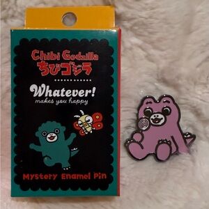 Whatever! Makes You Happy Chibi Godzilla Character Blind Box Enamel Pin